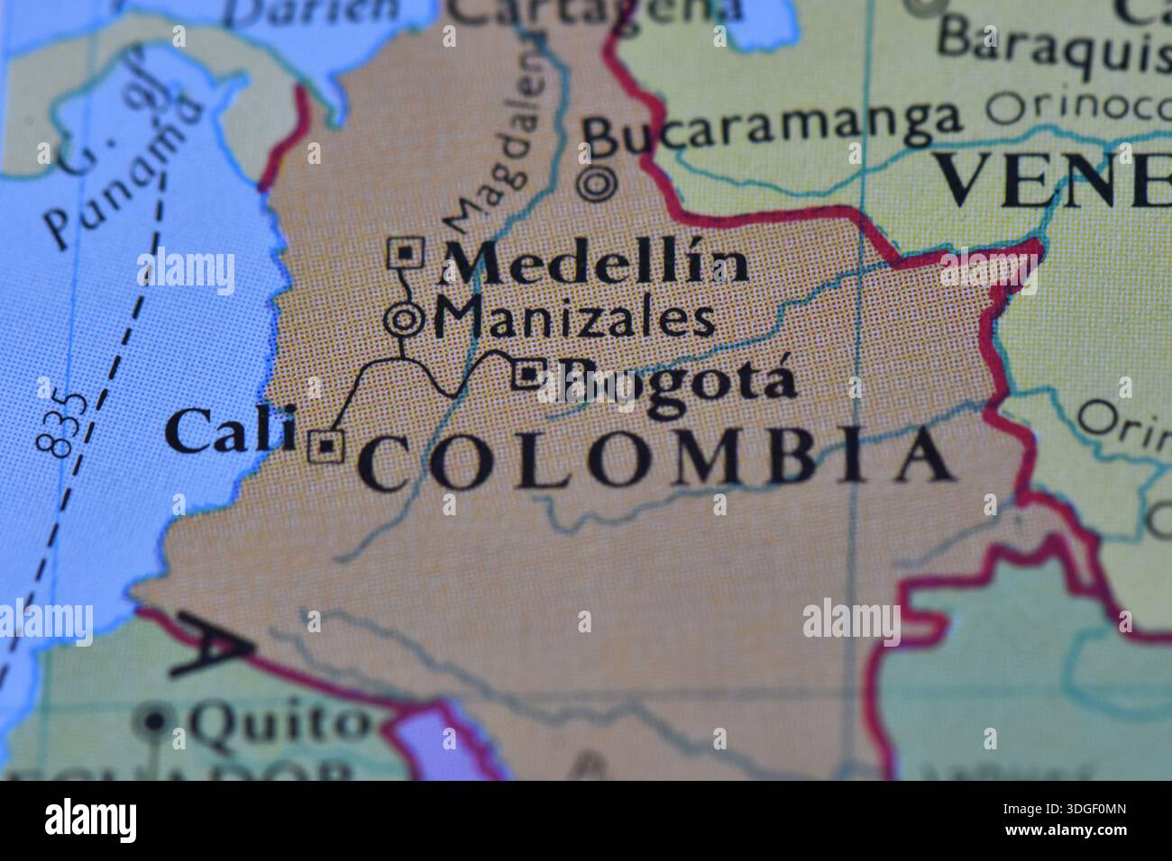 Colombia reference geography chart hi-res stock photography and images ...