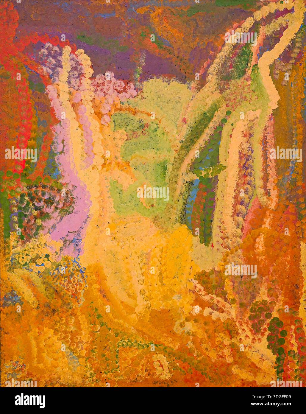 Emily Kam Ngwarray, Winter Abstraction, 1993, acrylic paint on