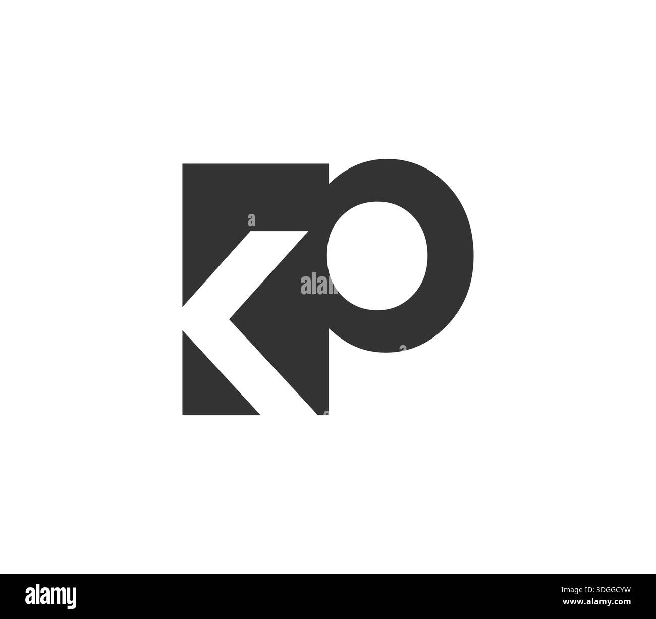 KP creative geometric initial based modern and minimal logo. Letter k p trendy fonts. Universal professional elegant techno vector design. Stock Vector