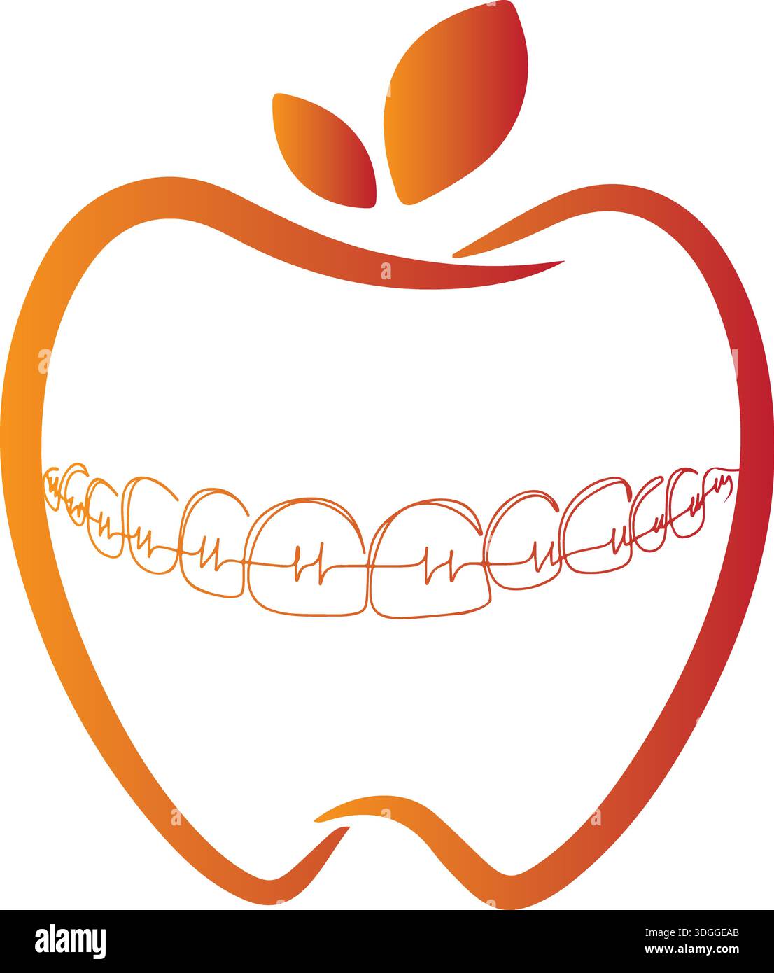 Dental fruit logo design template vector Stock Vector