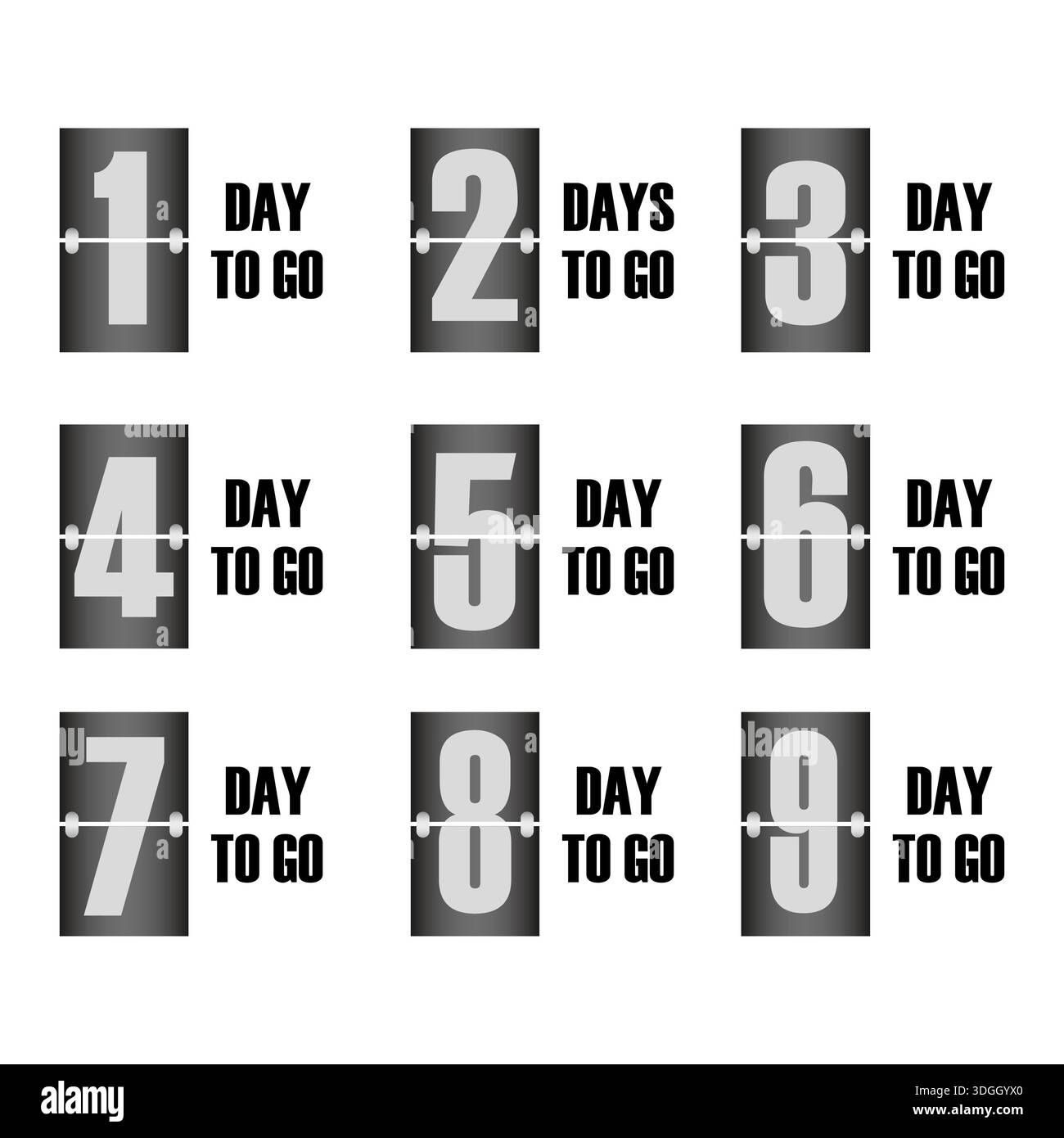 Countdown Label 7 pictures Stock Vector Images - Alamy