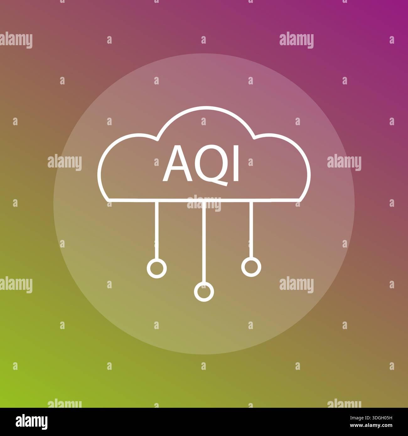 Air quality icon. Cloud aqi symbol. Atmosphere check Vector. Eco sensor sign. Stock Vector