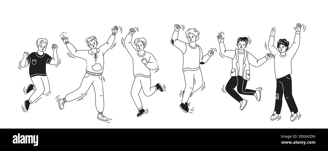 Jumping motion animation simple cartoon hi-res stock photography and ...