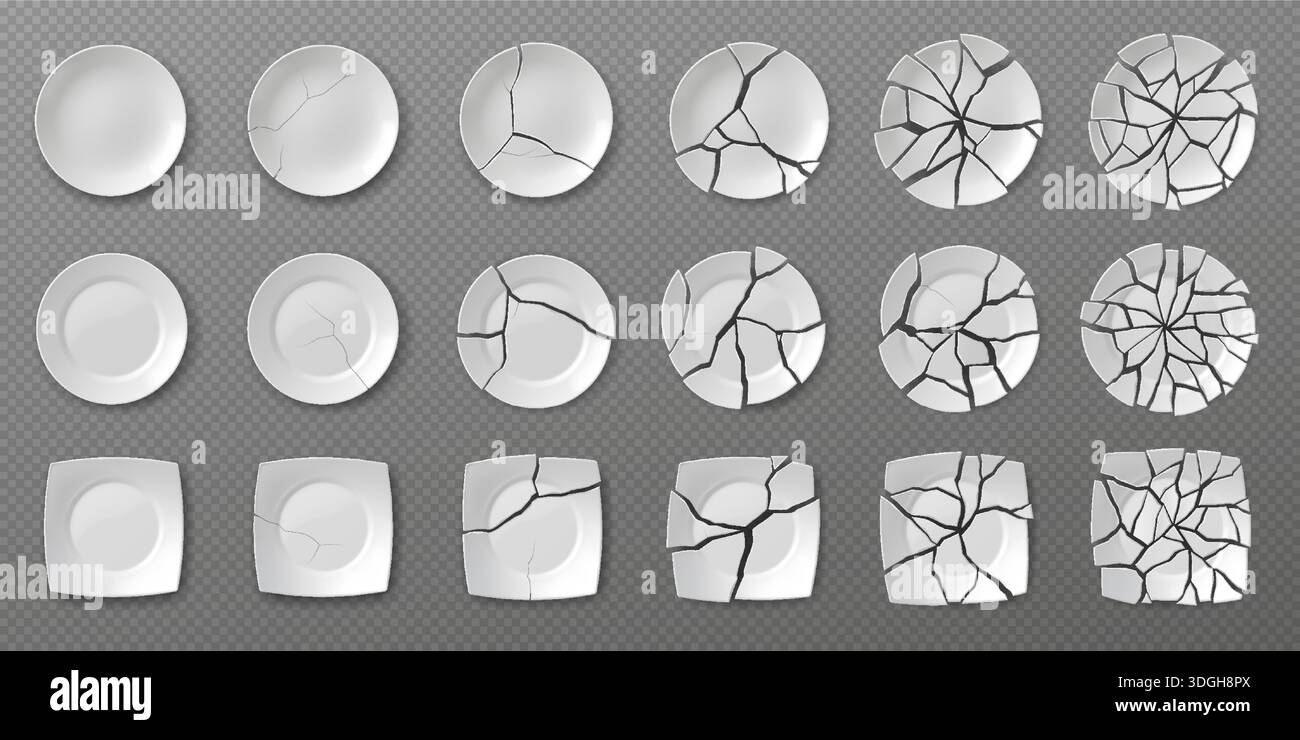 Plates on display Stock Vector Images - Alamy