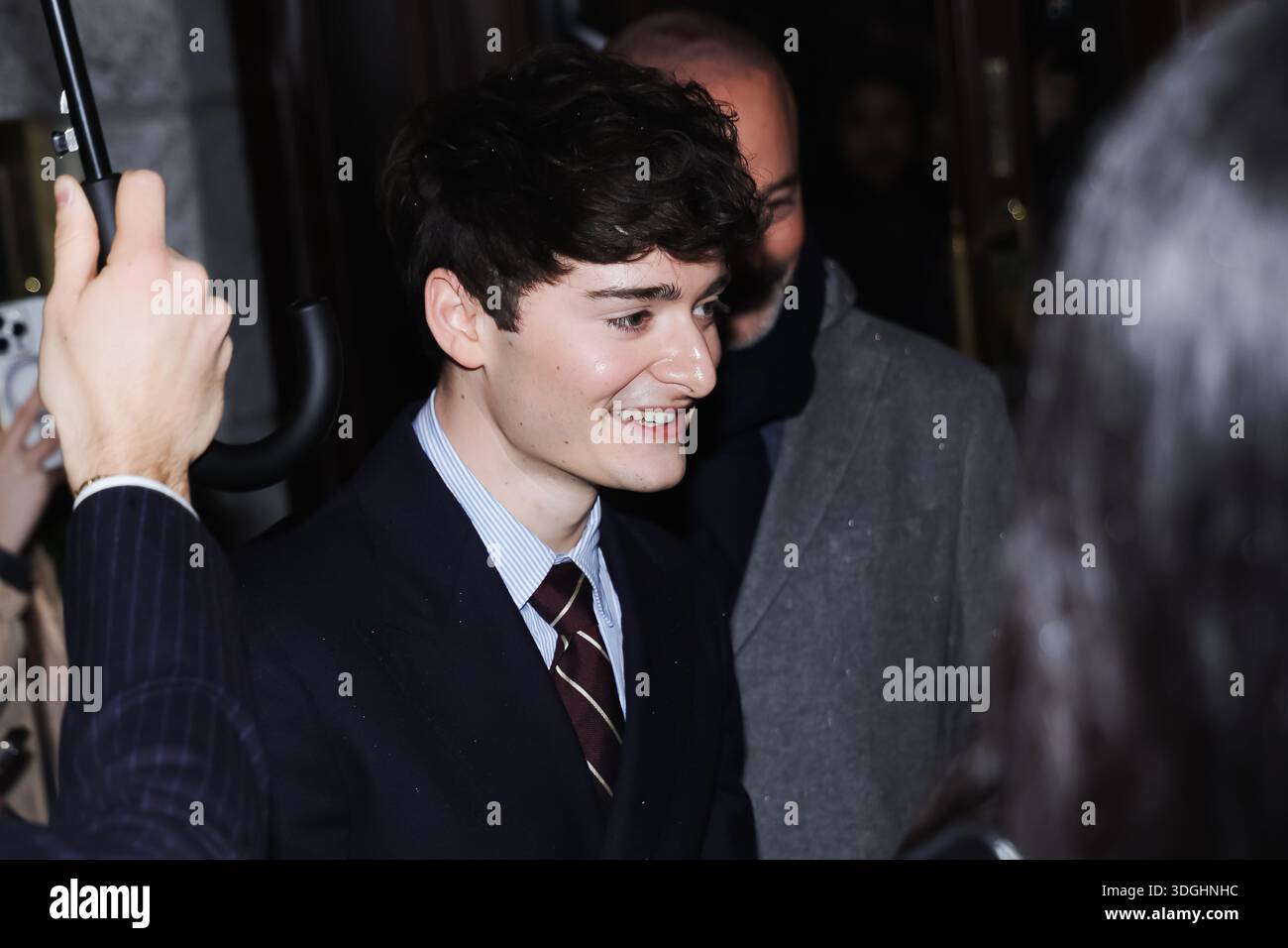 Milan Italy 16th Jan 2026 Noah Schnapp Actor Arrives At The Ralph Milan Italy 16th Jan 2026 Noah Schnapp Actor Arrives At The Ralph Lauren After Party During The Milan Fashion Week Menswear Fallwinter 20262027 In Milan Italy On January 16 2026 Photo By Alessandro Credit Nurphoto Srlalamy Live News 3DGHNHC 