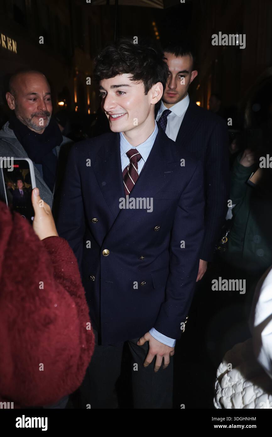 Milan Italy 16th Jan 2026 Noah Schnapp Actor Arrives At The Ralph Milan Italy 16th Jan 2026 Noah Schnapp Actor Arrives At The Ralph Lauren After Party During The Milan Fashion Week Menswear Fallwinter 20262027 In Milan Italy On January 16 2026 Photo By Alessandro Credit Nurphoto Srlalamy Live News 3DGHNHM 