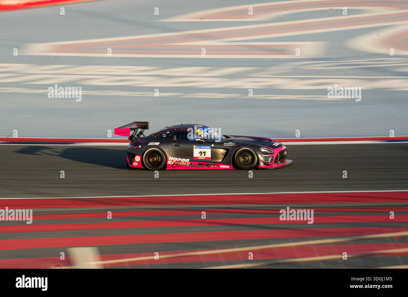 Hofor Racing The Mercedes-AMG GT3 EVO of HOFOR Racing (#11) is seen racing during ...