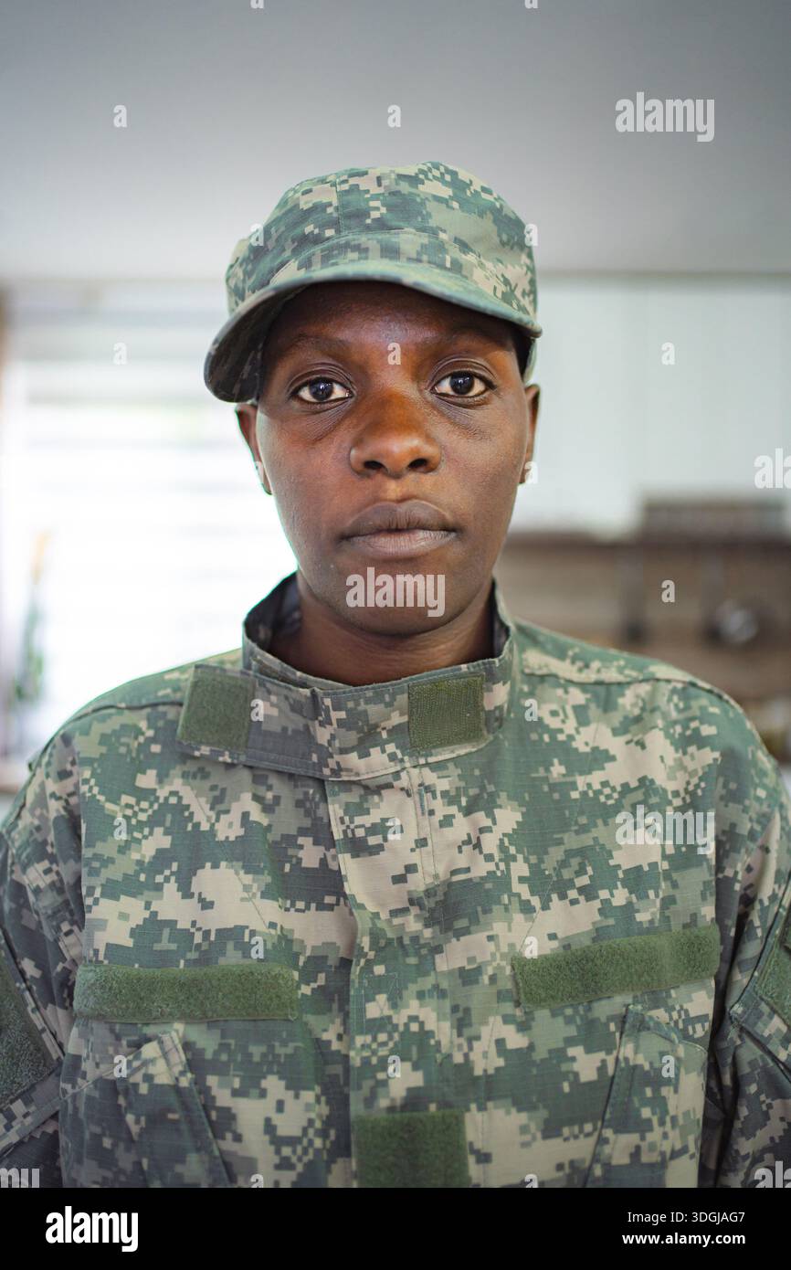 Confident Female Soldier Posing for a Portrait Stock Photo - Alamy