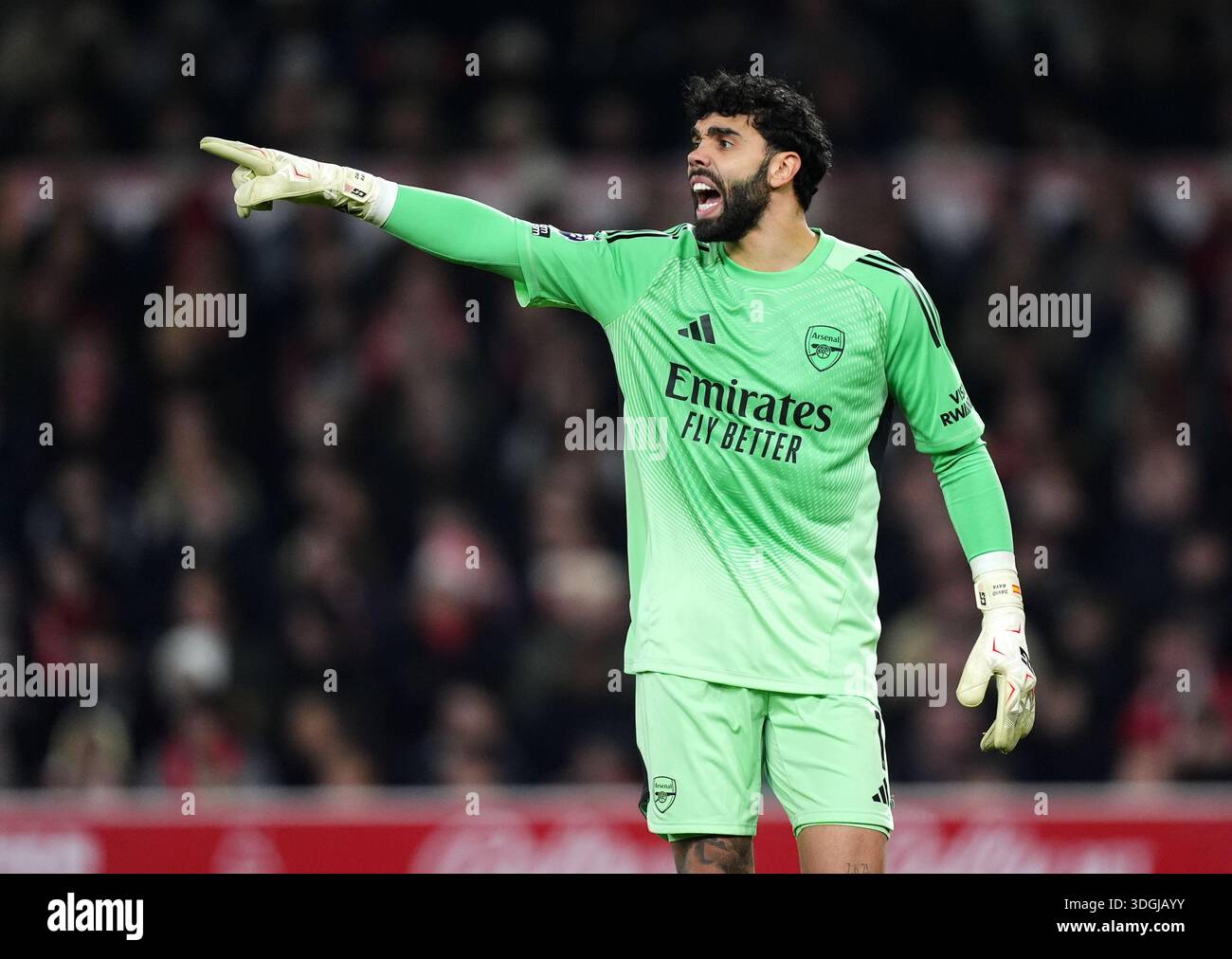 Arsenal Goalkeeper David Raya During The Premier League Match At City 
