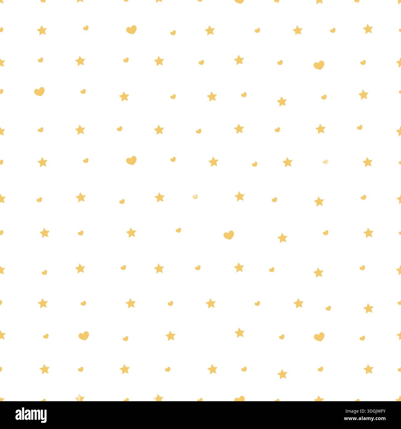 Seamless cute small scale yellow stars fabric design pattern Stock Vector