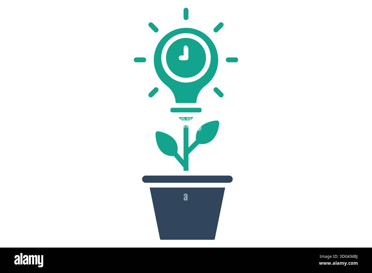 Long term icon. solid icon style. icon related to growth. creativity elements vector illustration Stock Vector