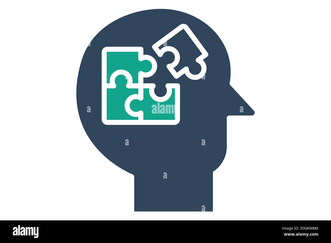 Problem solving icon. solid icon style. icon related to combining unique ideas. creativity elements vector illustration Stock Vector