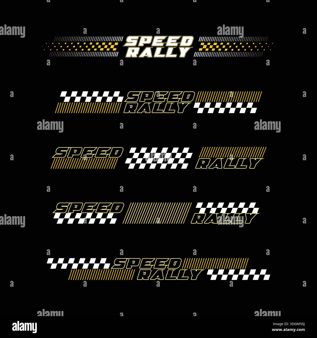 Sample text decals yellow and white Stock Vector