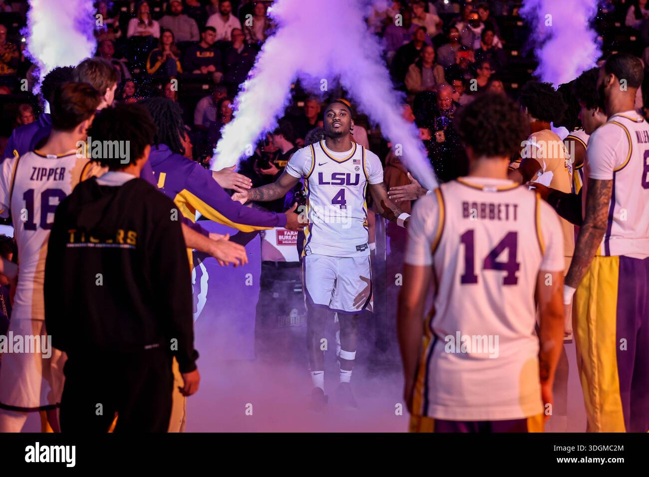 January 17, 2026: LSU's Rashad King (4) is introduced to the crowd ...
