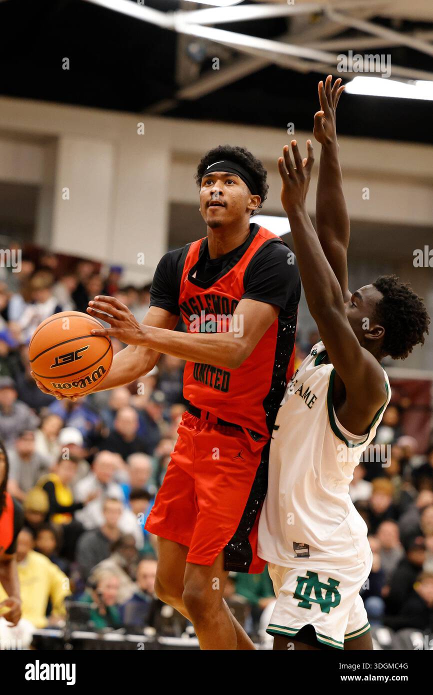 Inglewood's Jason Crowe Jr. (5) in action against Notre Dame during a ...