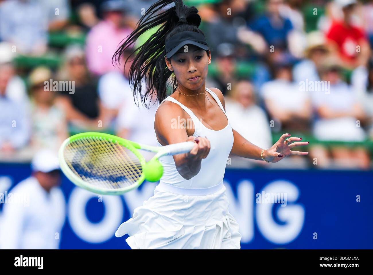 Priscilla Hon AUS Is Seen In Action During The Tennis Match With priscilla-hon-aus-is-seen-in-action-during-the-tennis-match-with