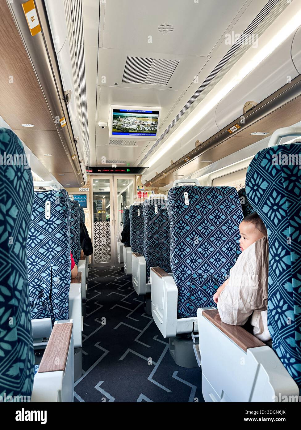 Ets Class Johor, Malaysia, January 14, 2026: Modern ETS 3 business class cabin ...