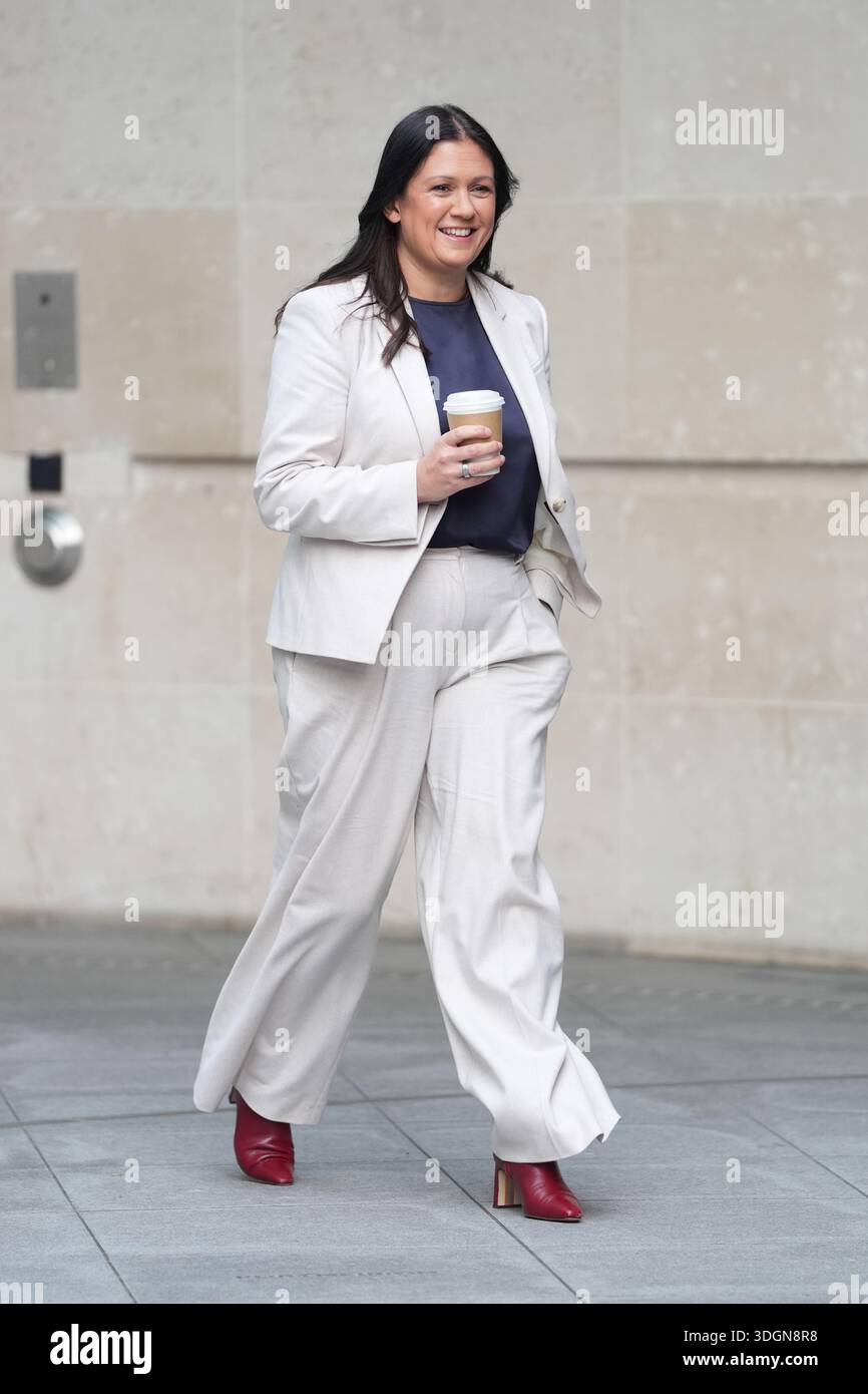 Secretary Appearances Culture Secretary Lisa Nandy at BBC Broadcasting House in London, after ...