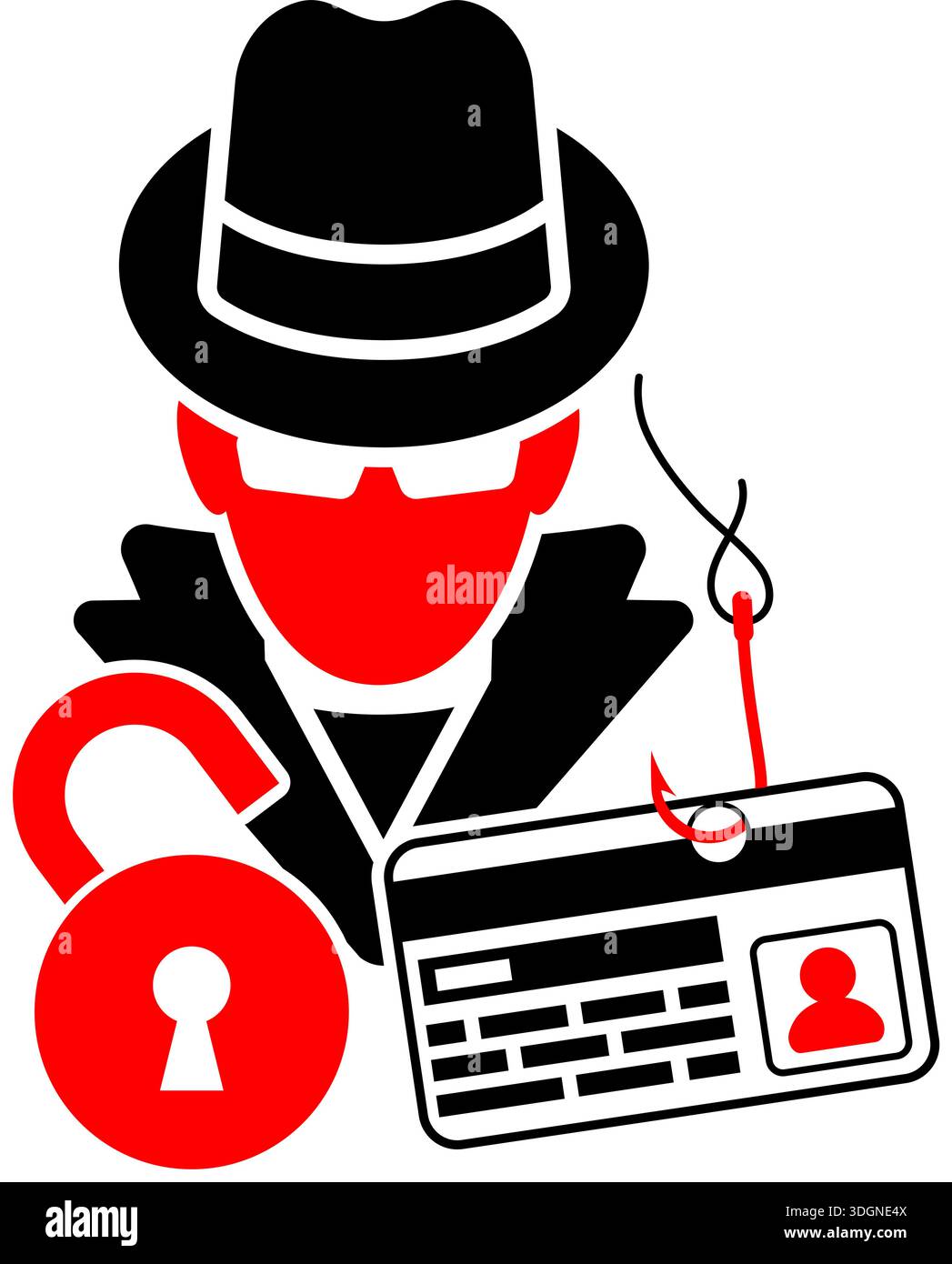Cyber Crime Concept with Flat Icons for Flyer, Poster, Web Site on ...