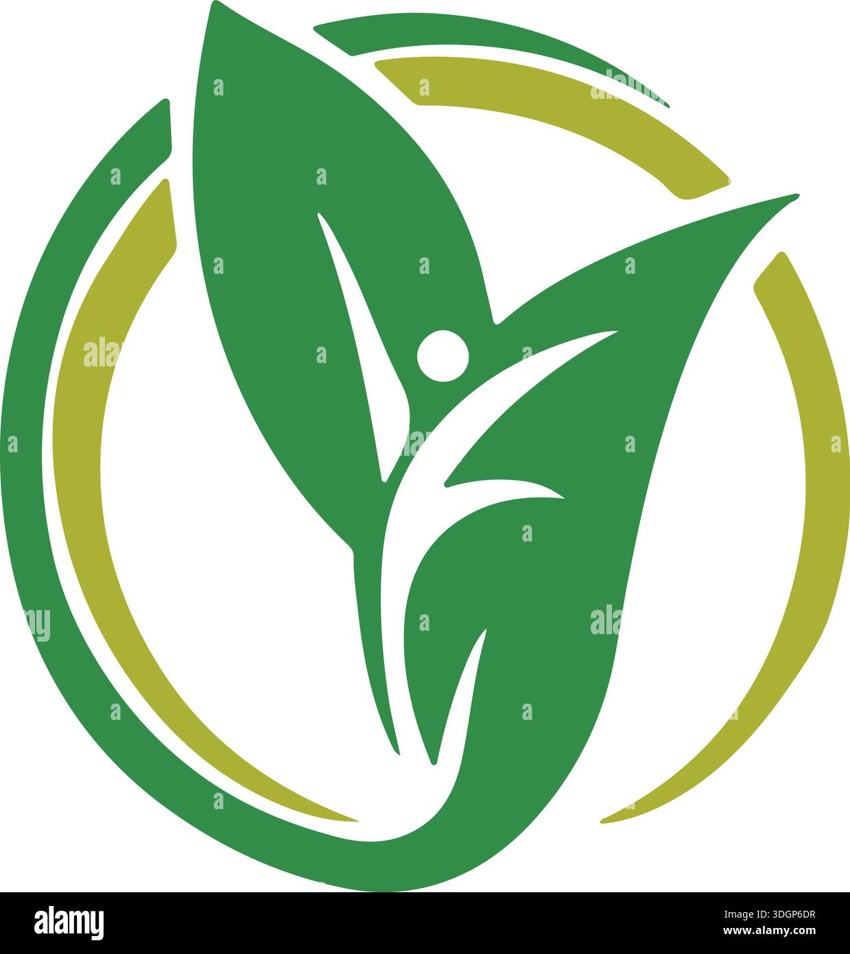 man Leaf ecology logo and vector design Stock Vector