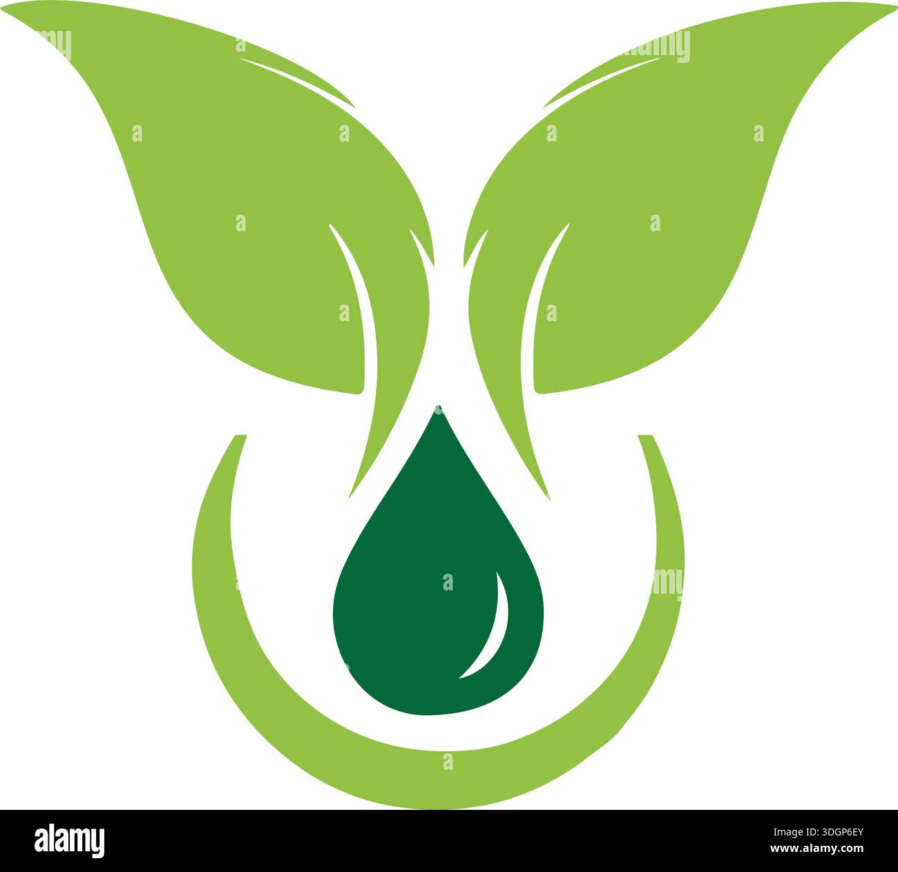 Organic green leaf bio logo vector Nature Drop Logo Design, Modern Logo ...