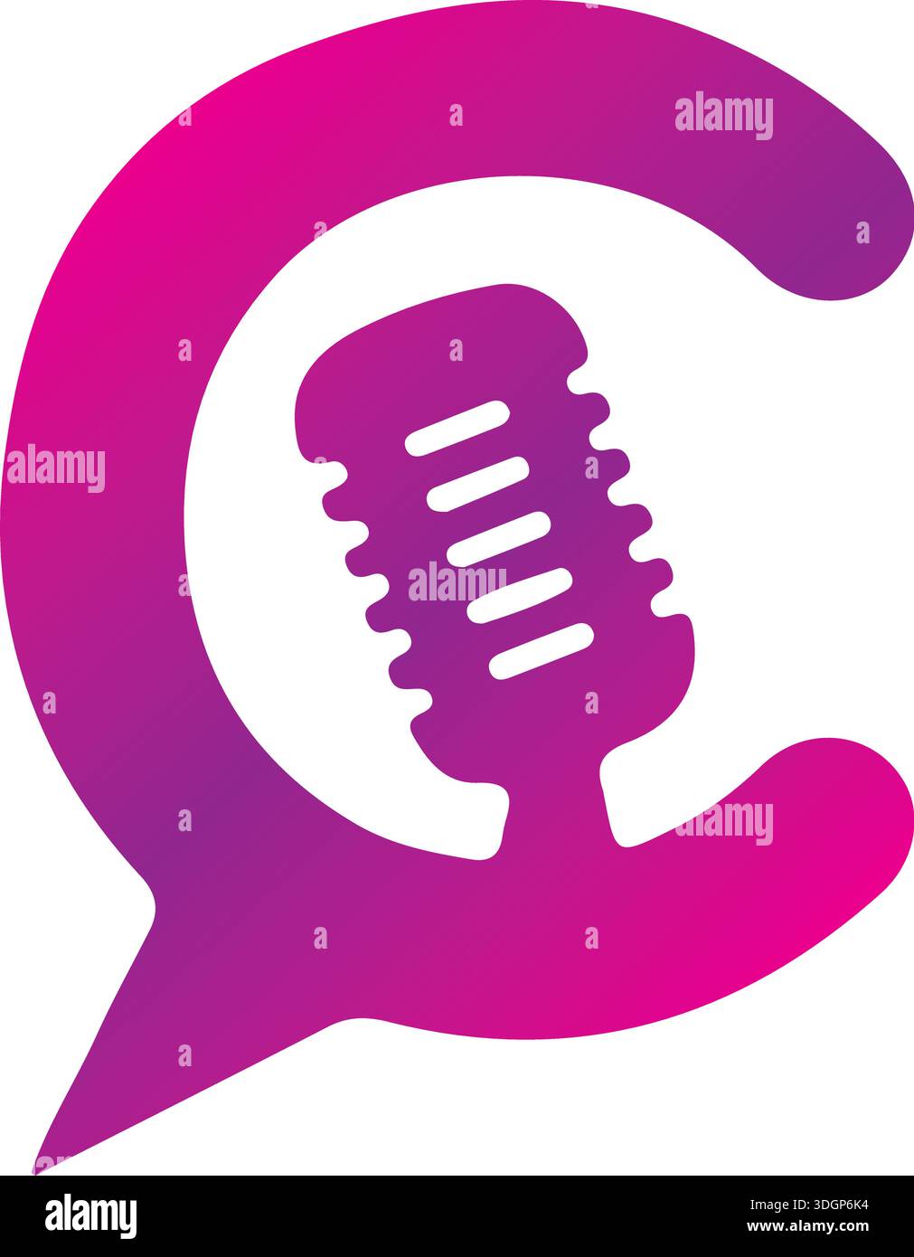 Microphone on circle Audio Streaming Creative Icon Design Pro Vector Stock Vector