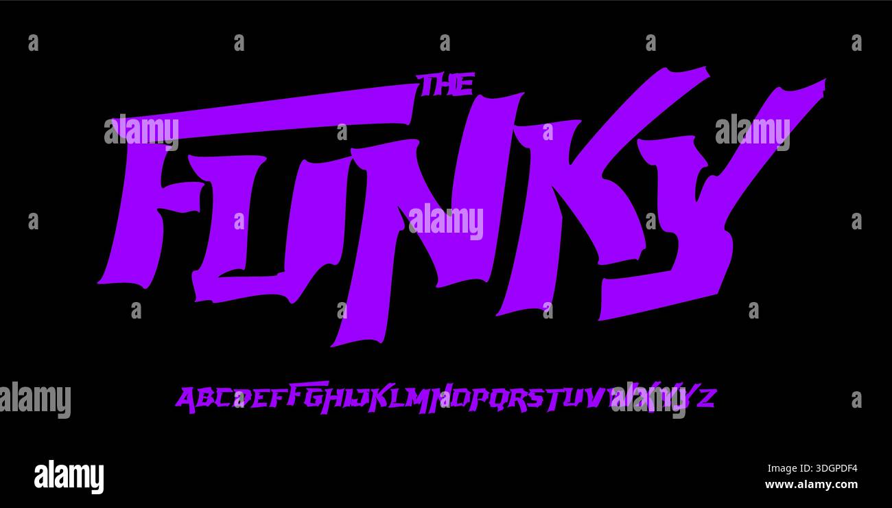 Crooked Funky Graffiti Font Logo Bold Alphabet Rough Rubber Letter