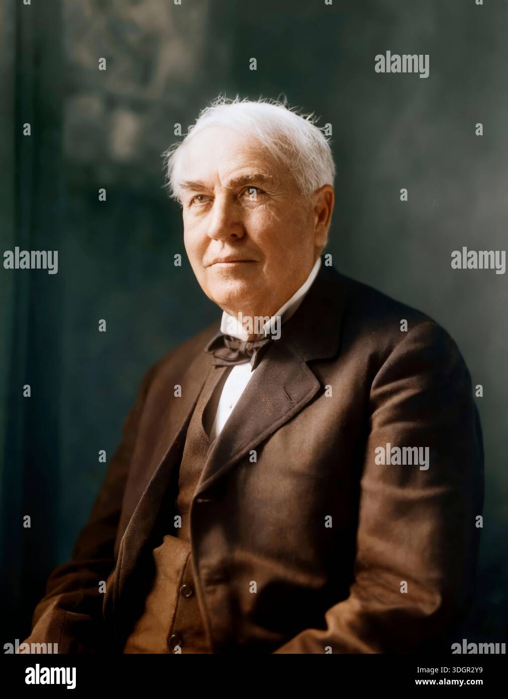 Portrait of Thomas Alva Edison, 1847 - 1931, American inventor, c. 1922 ...