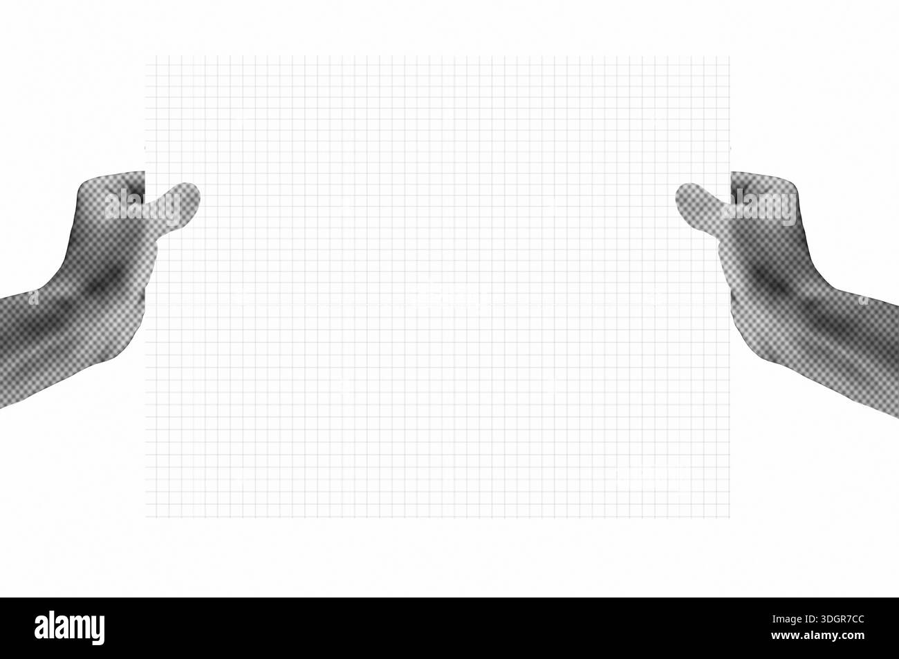 Halftone hand holding piece hi-res stock photography and images - Alamy