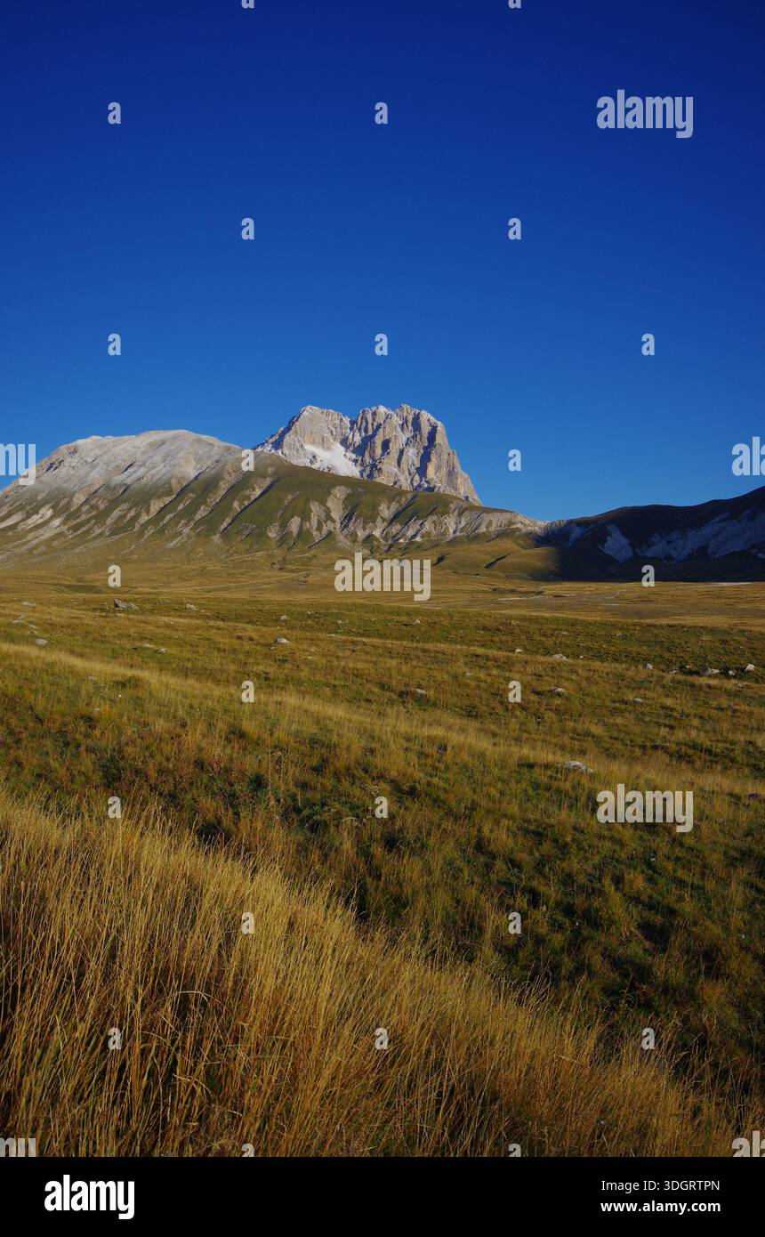 Picture of The summit of Monte Corno, plateau Gran Sasso emerges from the vast ...