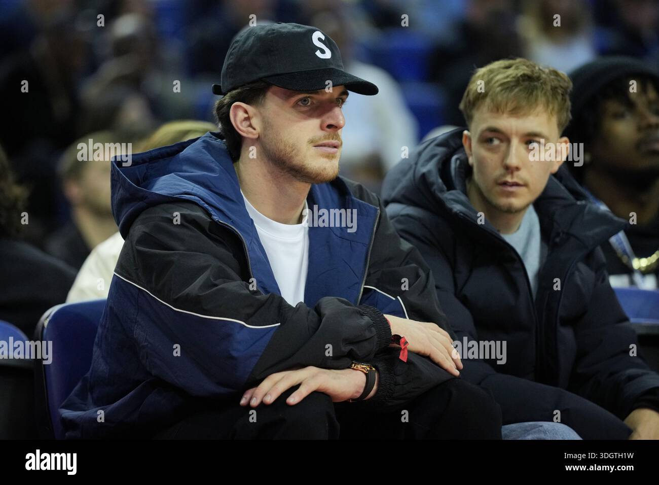 Herman Rice Nba Arsenal's Declan Rice watches the first half of NBA basketball game ...