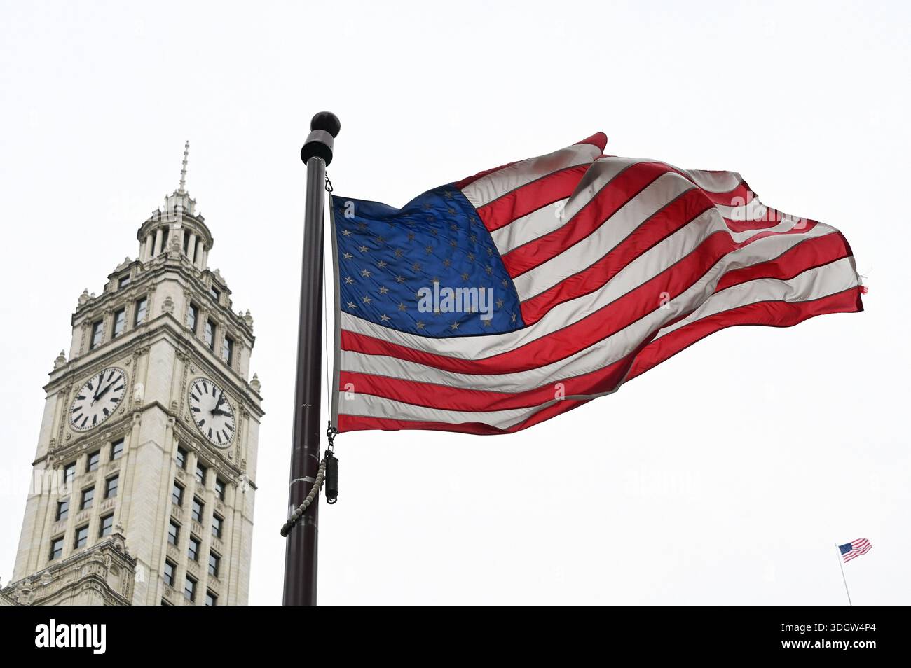 Amerikanische Fahne, Chicago, Illinois, USA Stock Photo