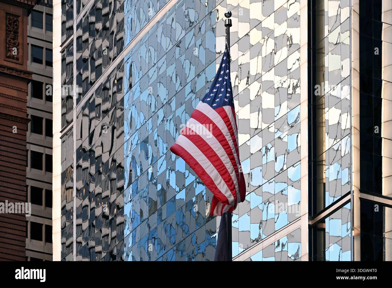 Amerikanische Fahne, Chicago, Illinois, USA Stock Photo