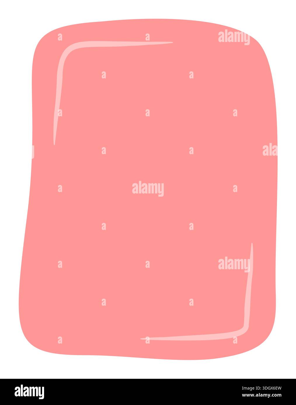 Pink Hand Drawn Wavy Sticker Frame Stock Vector