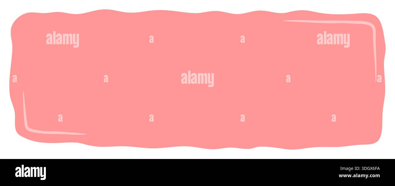Pink Wavy Hand Drawn Sticker Banner Stock Vector