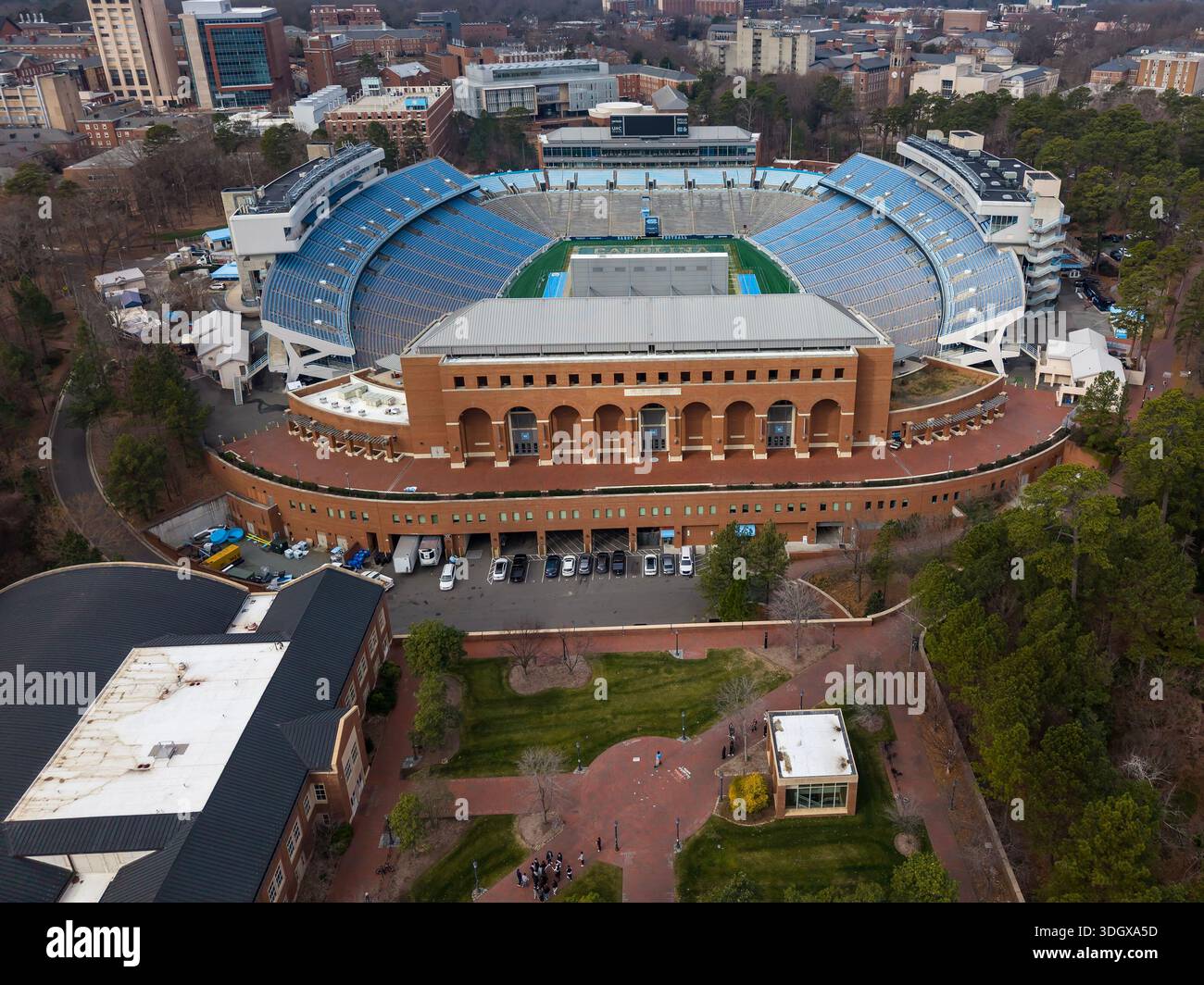 An aerial view of Kenan Stadium in Chapel Hill shows the historic UNC ...