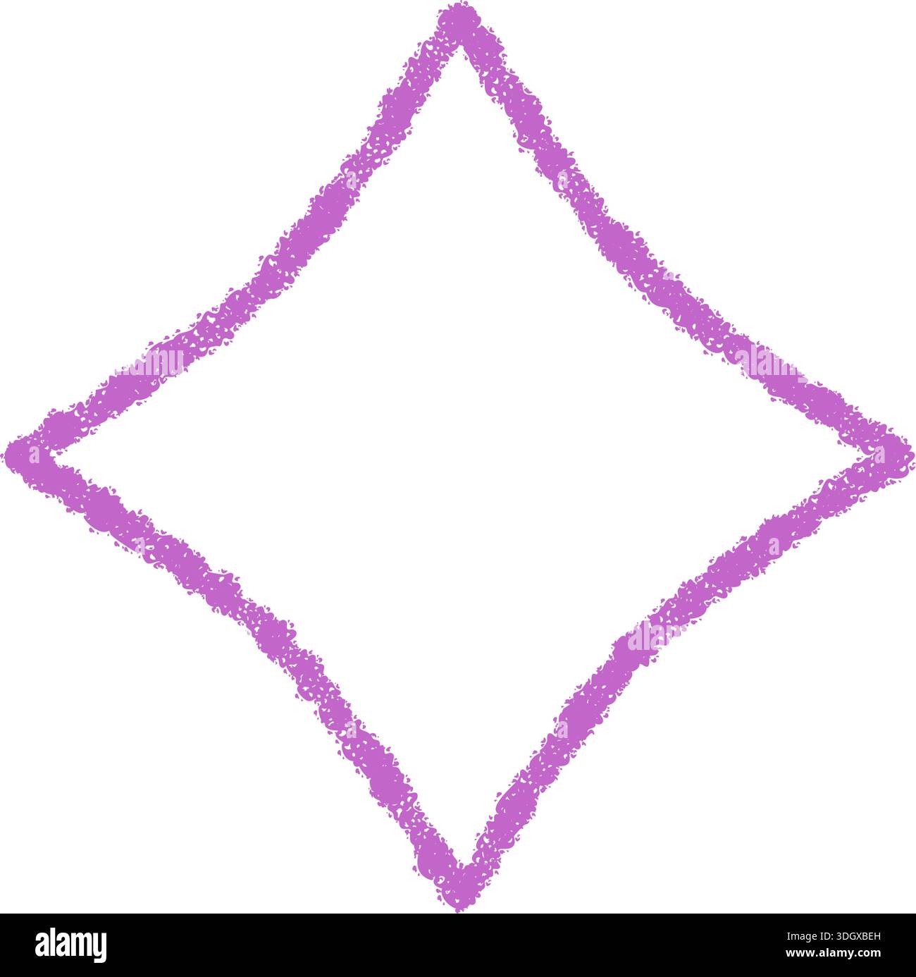 Magic Crayon Star Outline Burst Icon Stock Vector