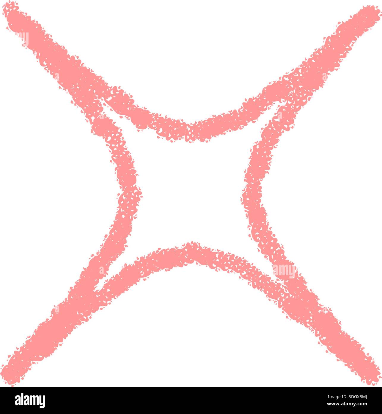 Festive Burst Crayon Firework Star Outline Stock Vector