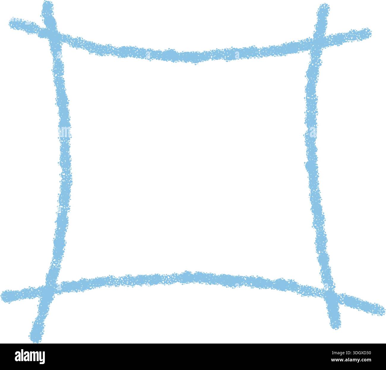 Blue Chalk Sketch Rectangle Quote Box Stock Vector