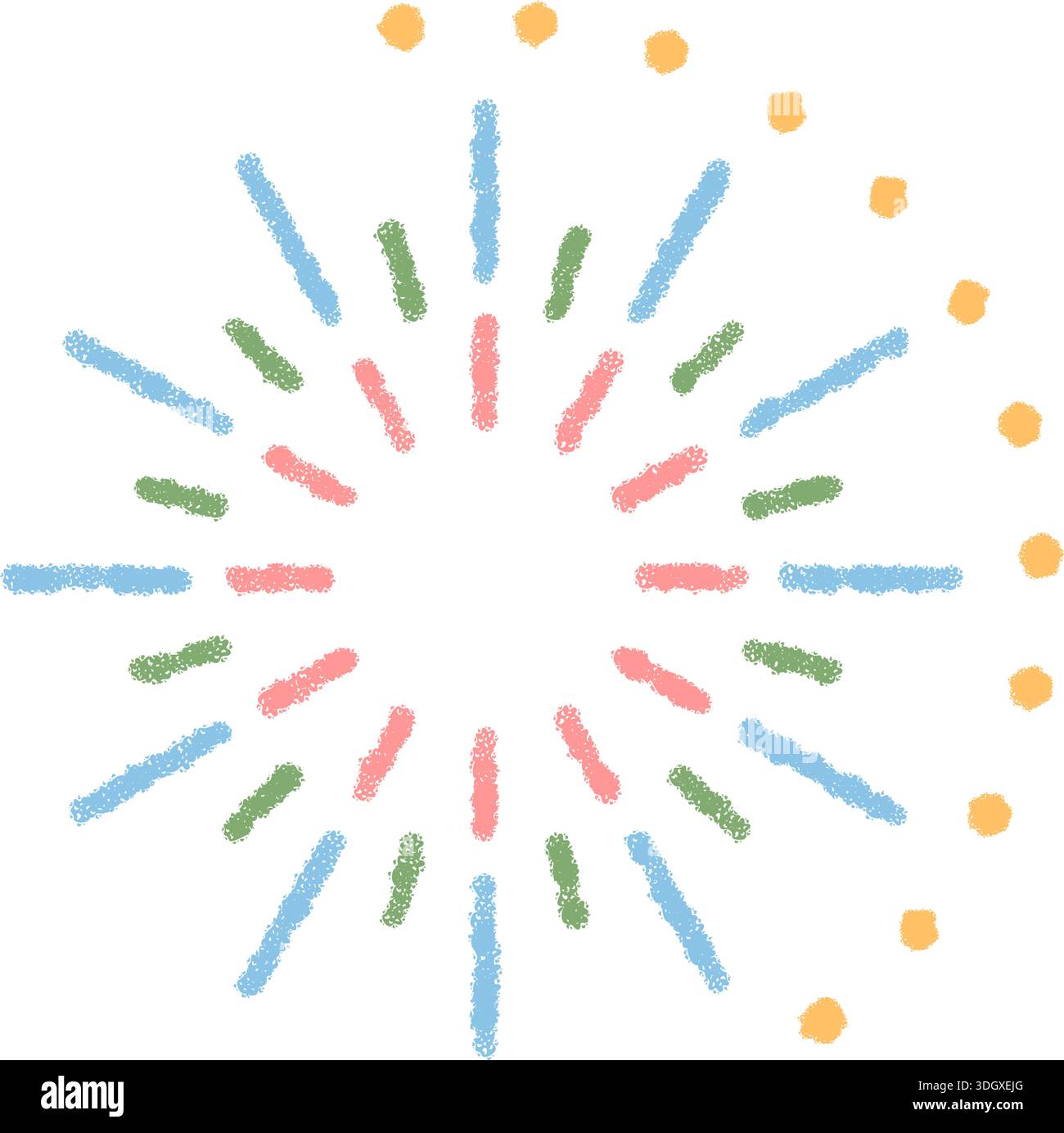 Chalk Festive Firework Starburst Pattern Stock Vector