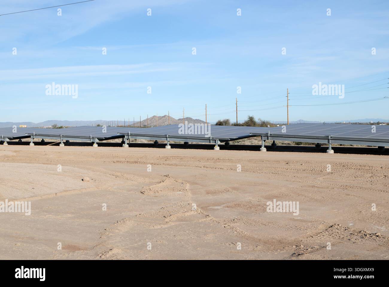 Canal top solar panels along the Casa Blanca Canal on the Gila River ...
