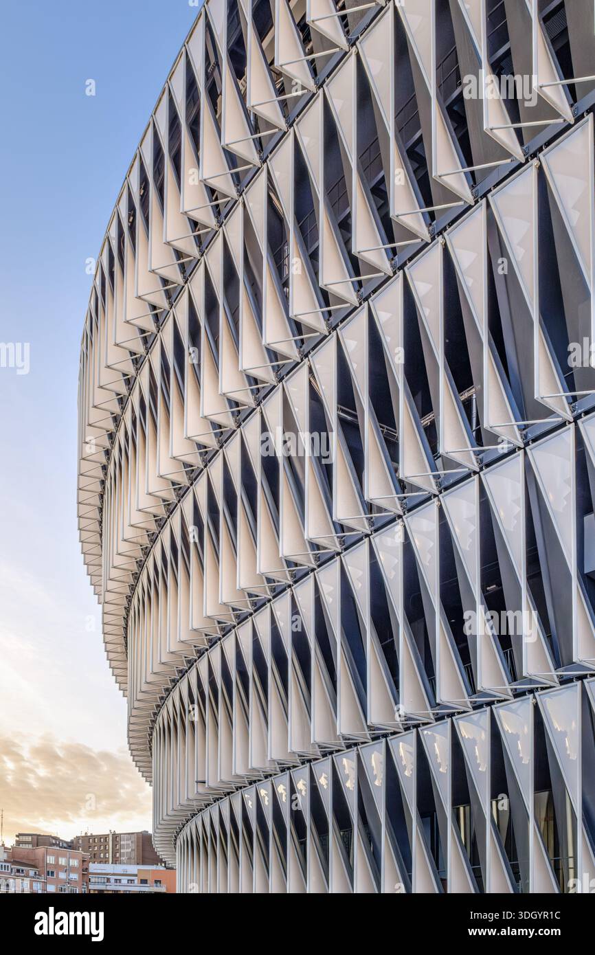 Modern Architecture Facade of San Mames Stadium in Bilbao, , Athletic Club Home, Spain Stock Photo