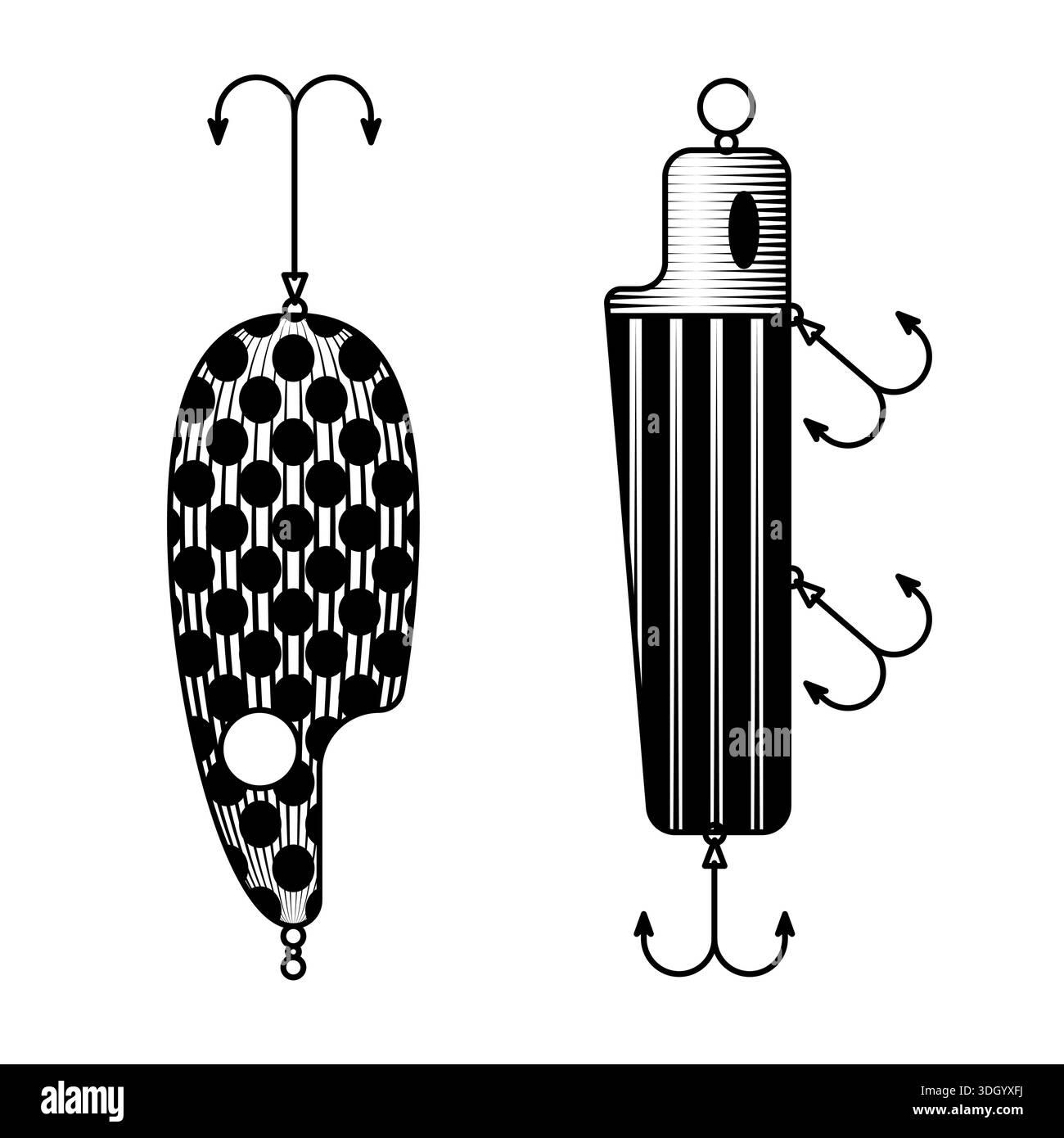 Vintage fishing lure Stock Vector Images - Alamy