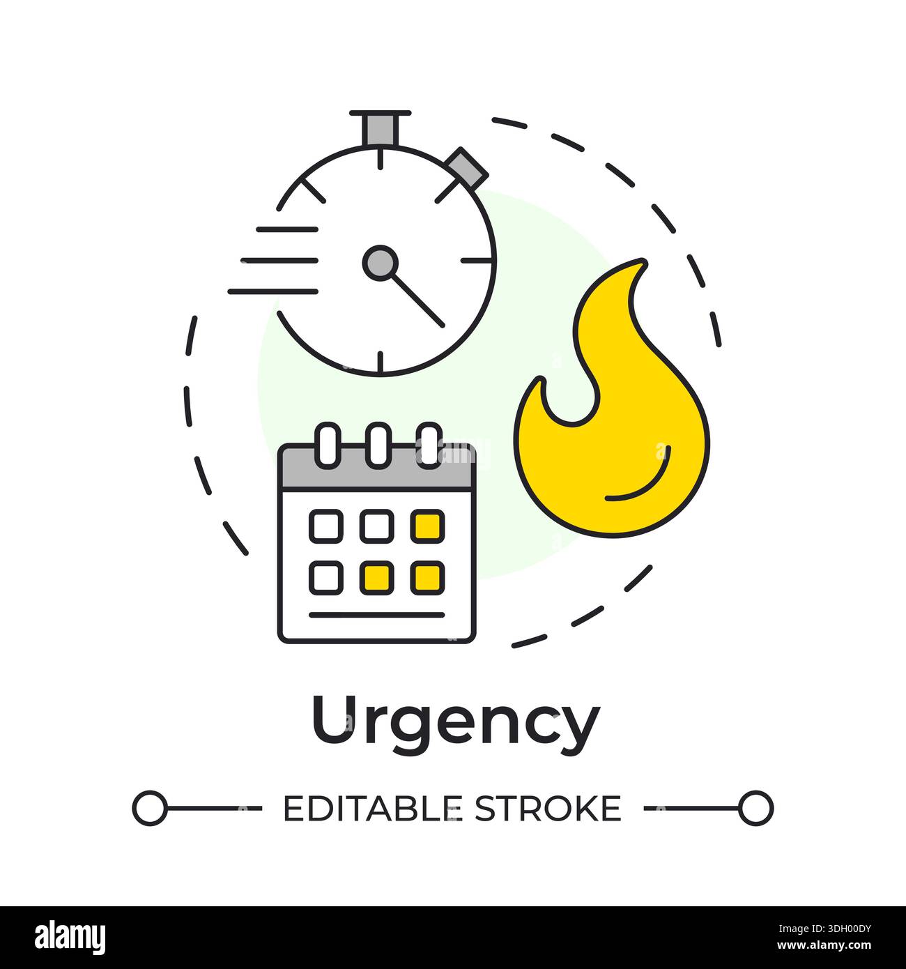 Urgency multi color concept icon Stock Vector