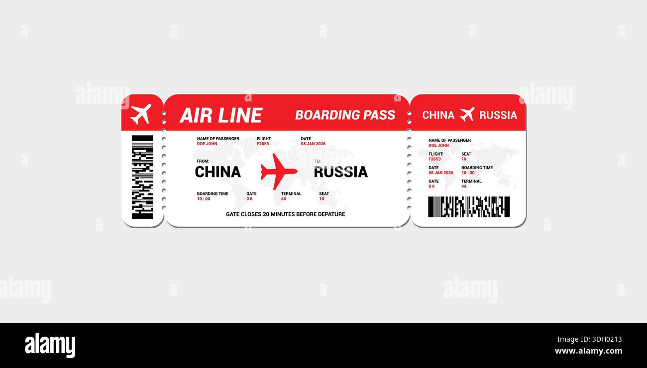 Ticket airline  vector design template. Stock Vector