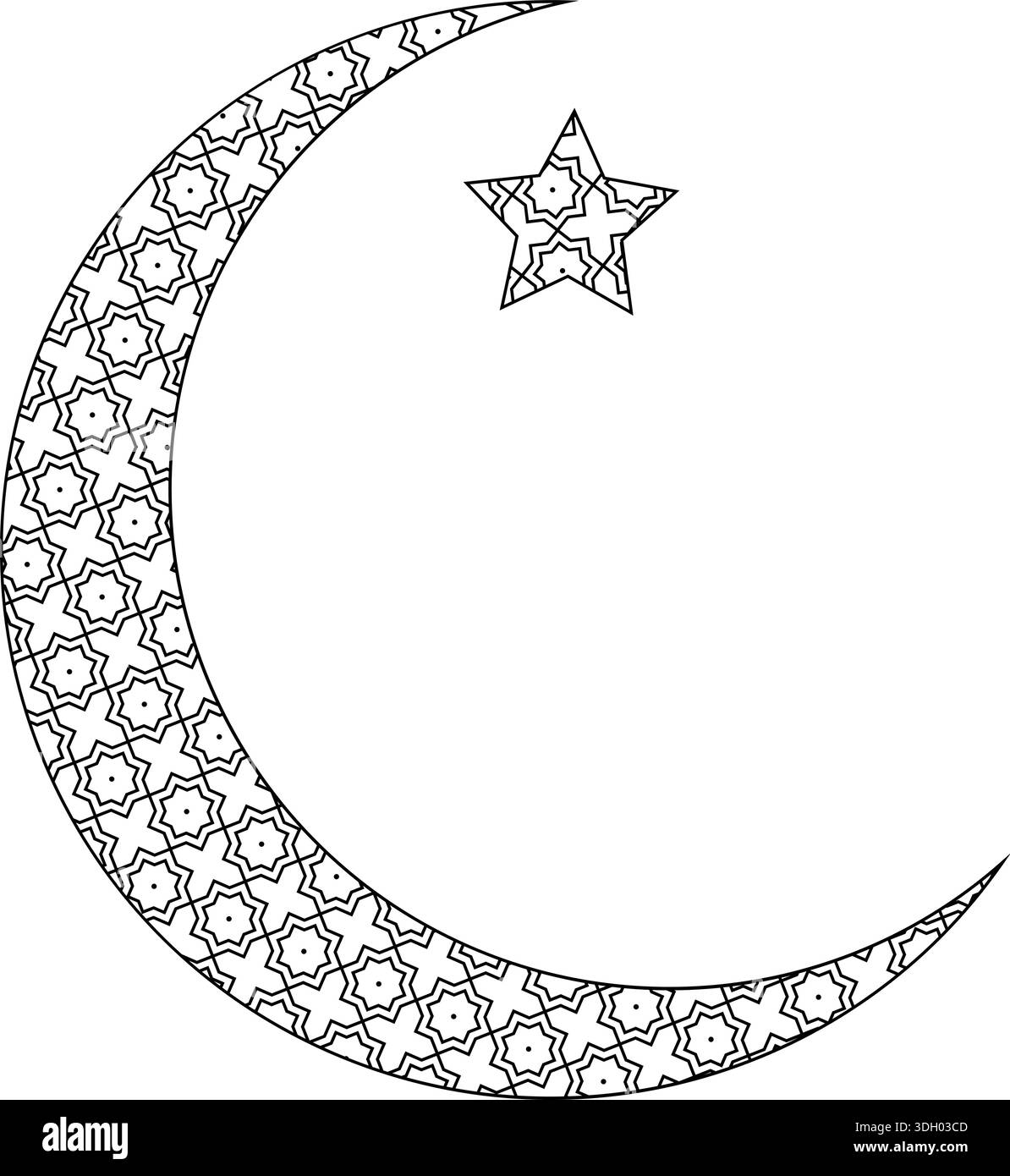 Islamic star gold pattern Black and White Stock Photos & Images - Alamy