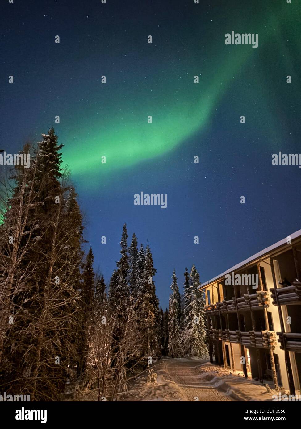 Aurora Borealis - Smartphone Captured Stock Image