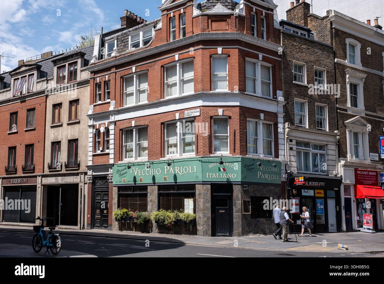 Carthusian Street London - location of Slough House in the tv series Slow Horses Stock Photo