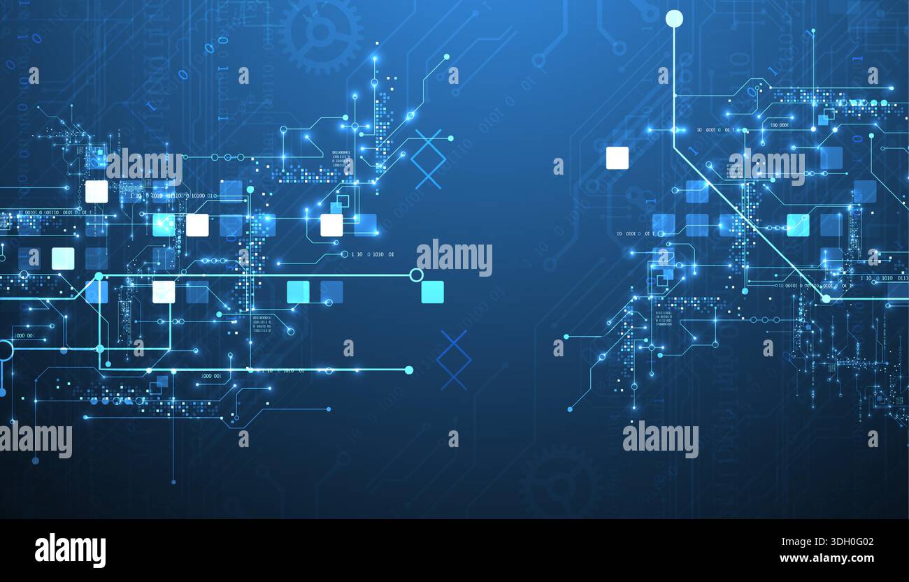Abstract background on technological and scientific topics. Vector format. Stock Vector