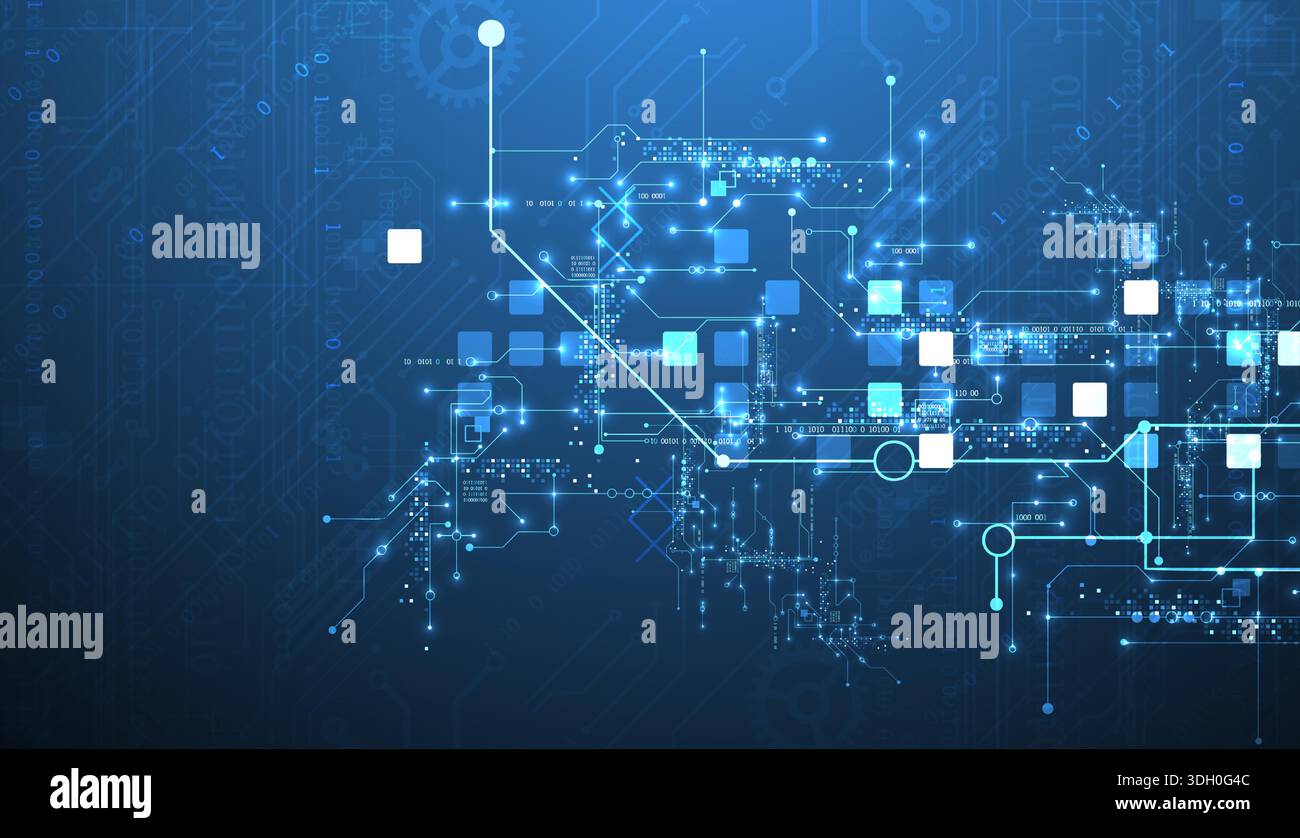 Abstract background on technological and scientific topics. Vector format. Stock Vector